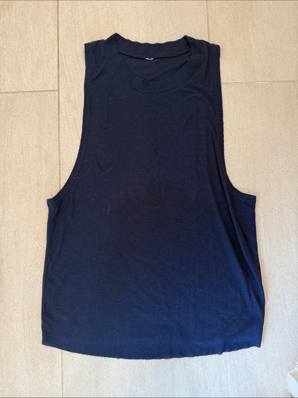 ALO Yoga Ribbed Muscle Tank - Navy Blue
